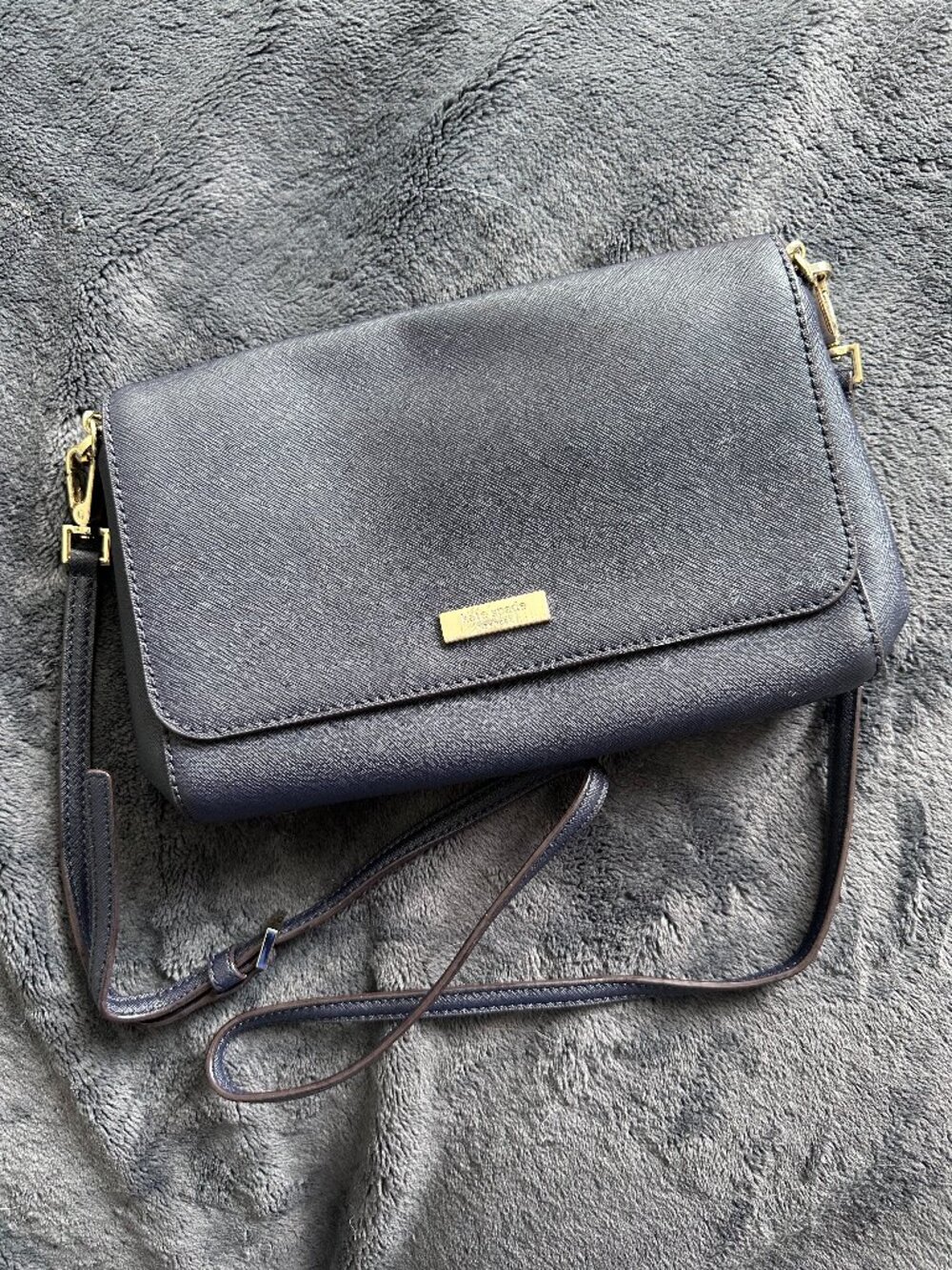 Kate Spade Flap Cross Body Bag - Navy